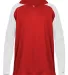 Badger Sportswear 2235 Breakout Youth Hooded T-Shi Red/ White front view
