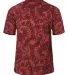 Badger Sportswear 2975 Youth Tie-Dyed Tri-Blend T- Red Tie-Dye back view