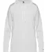 Badger Sportswear 4211 Lineup Hooded Long Sleeve T in White front view