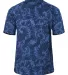 Badger Sportswear 4975 Tie-Dyed Tri-Blend T-Shirt Royal Tie-Dye back view