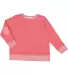 LA T 2279 Youth French Terry Long Sleeve Crewneck  RED MELANGE front view