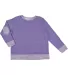LA T 2279 Youth French Terry Long Sleeve Crewneck  PURPLE MELANGE front view