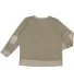 LA T 2279 Youth French Terry Long Sleeve Crewneck  MILTRY GRN MLNGE back view