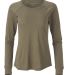 Boxercraft BW3166 Women's Solid Preppy Patch Long  in Olive front view