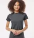 Tultex 0216 / Misses Fine Jersey Tee with a Tear-A Heather Charcoal front view