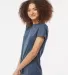 Tultex 0216 / Misses Fine Jersey Tee with a Tear-A Heather Denim side view