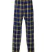 Boxercraft BM6624 Harley Flannel Pants in Navy/ gold back view