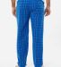 Boxercraft BM6624 Harley Flannel Pants in Royal field day plaid back view