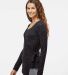 Boxercraft BW1301 Women's Cuddle Wrap Top in Black heather side view