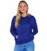 Boxercraft BW1501 Women's Cuddle Fleece Hooded Pul in Navy heather front view
