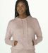 Boxercraft BW1501 Women's Cuddle Fleece Hooded Pul in Espresso heather front view