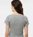 Boxercraft BW2403 Women's Baby Rib T-Shirt in Oxford heather back view