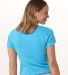 Boxercraft BW2403 Women's Baby Rib T-Shirt in Pacific blue back view