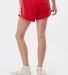 Boxercraft BW6102 Woman's Sport Shorts in Red back view