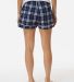 Boxercraft BW6501 Women's Flannel Shorts in Navy/ silver back view