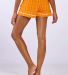 Boxercraft BW6501 Women's Flannel Shorts in Orange field day plaid back view