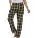 Boxercraft BW6620 Women's Haley Flannel Pants in Black/ gold back view