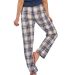 Boxercraft BW6620 Women's Haley Flannel Pants in Natural indigo plaid back view