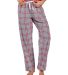 Boxercraft BW6620 Women's Haley Flannel Pants in Oxford red tomboy plaid front view