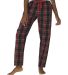 Boxercraft BW6620 Women's Haley Flannel Pants in Black/ red kingston plaid front view