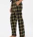 Boxercraft BW6620 Women's Haley Flannel Pants in Black/ gold side view