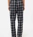 Boxercraft BW6620 Women's Haley Flannel Pants in Heritage black plaid back view