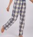 Boxercraft BW6620 Women's Haley Flannel Pants in Natural indigo plaid side view