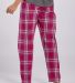 Boxercraft BW6620 Women's Haley Flannel Pants in Orchid metro plaid back view
