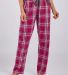 Boxercraft BW6620 Women's Haley Flannel Pants in Orchid metro plaid front view