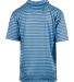 Burnside Clothing 0101 Golf Polo in Light blue/ navy back view