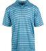 Burnside Clothing 0101 Golf Polo in Turquoise/ sky front view