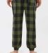 Burnside Clothing 8810 Flannel Jogger in Army/ black back view