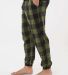 Burnside Clothing 8810 Flannel Jogger in Army/ black side view