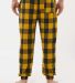 Burnside Clothing 8810 Flannel Jogger in Gold/ black back view