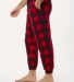 Burnside Clothing 8810 Flannel Jogger in Red/ black side view