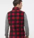 Burnside Clothing 3012 Polar Fleece Vest Red/ Black back view