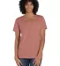 Comfort Wash GDH125 Garment-Dyed Women's V-Neck T- in Mauve front view
