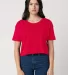 Cotton Heritage W1085 Women's Crop Top in Team red front view