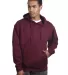 Cotton Heritage M2508 Lightweight Pullover Hoodie in Maroon front view