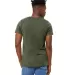 Bella Canvas 3001U Unisex USA Made T-Shirt in Military green back view