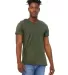 Bella Canvas 3001U Unisex USA Made T-Shirt in Military green front view