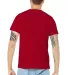 Bella Canvas 3001U Unisex USA Made T-Shirt in Red back view