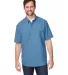 DRI DUCK 4445 Crossroad Woven Short Sleeve Shirt Slate Blue front view