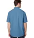 DRI DUCK 4445 Crossroad Woven Short Sleeve Shirt Slate Blue back view