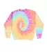 Dyenomite 681VR Blended Tie-Dyed Sweatshirt in Aerial front view