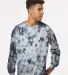 Dyenomite 681VR Blended Tie-Dyed Sweatshirt in Black crystal front view