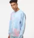 Dyenomite 681VR Blended Tie-Dyed Sweatshirt Coral Dream side view