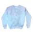 Dyenomite 681VR Blended Tie-Dyed Sweatshirt in Turquoise dream front view