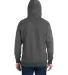 J America 8711 Aspen Fleece Hooded Sweatshirt Charcoal Speck back view