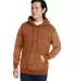 J America 8711 Aspen Fleece Hooded Sweatshirt Rust Speck front view